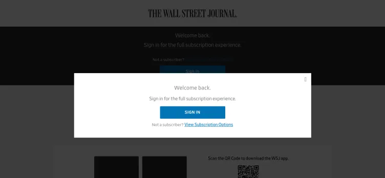 Screenshot The Wall Street Journal.