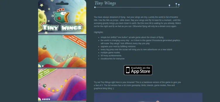 Screenshot Tiny Wings