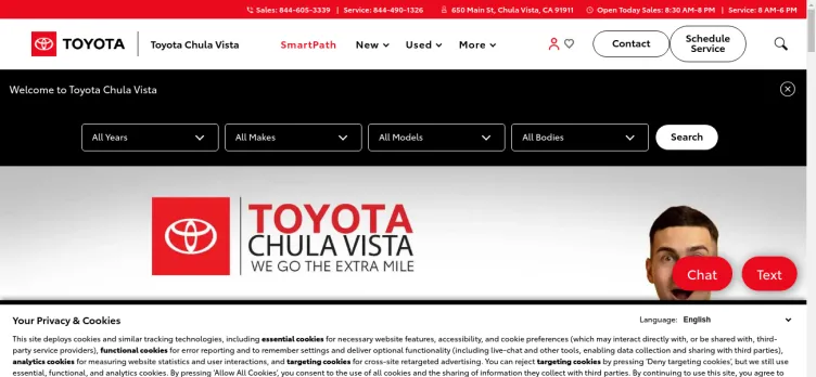 Screenshot Toyota Chula Vista