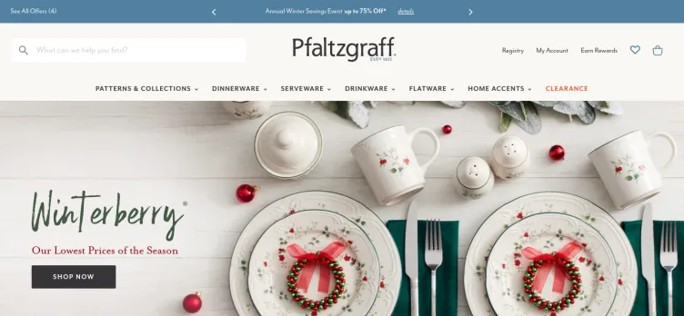 Screenshot Pfaltzgraff