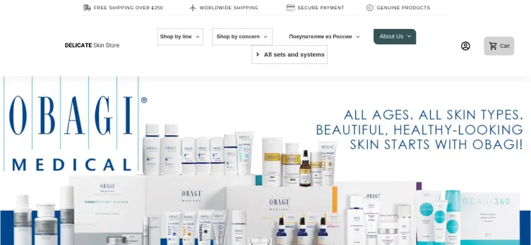 Screenshot Delicate Skin Store