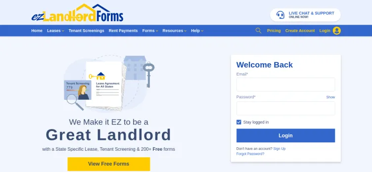 Screenshot EzLandlordForms