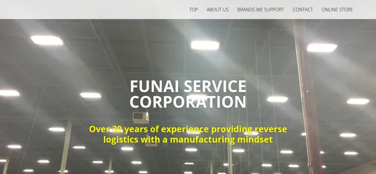 Screenshot Funai Service Corporation