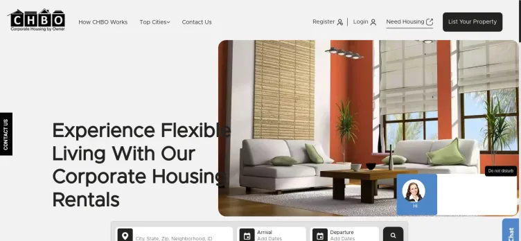 Screenshot Corporate Housing By Owner