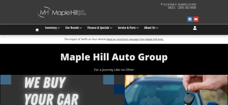 Screenshot Maple Hill Auto Group