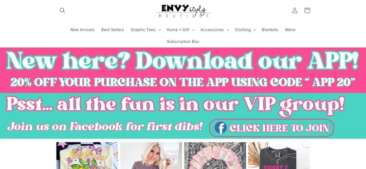 Screenshot Envy Stylz Boutique