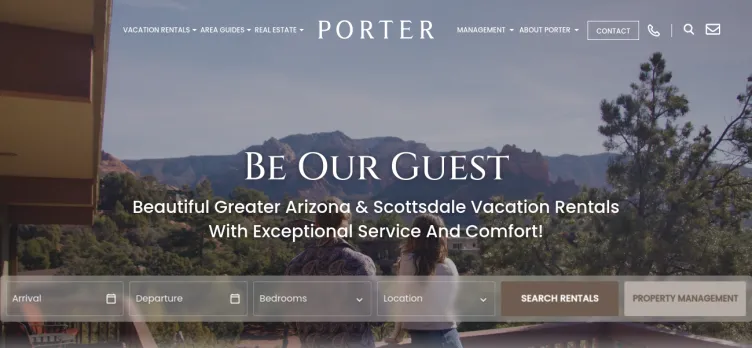 Screenshot Porter Vacation Rental Management