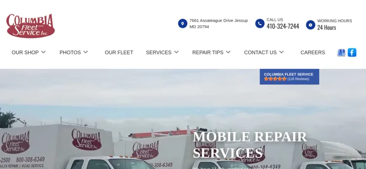 Screenshot Columbia Fleet Service