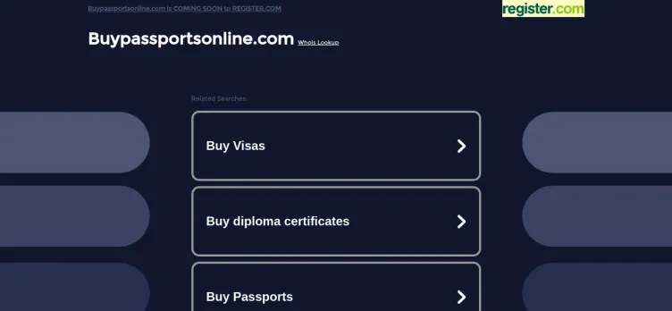 Screenshot BuyPassportsOnline