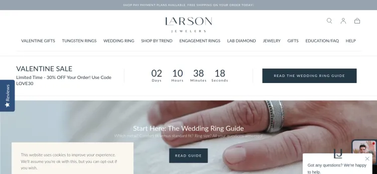 Screenshot Larson Jewelers