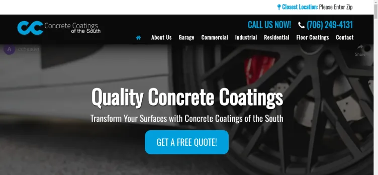Screenshot Concrete Coatings Of The South