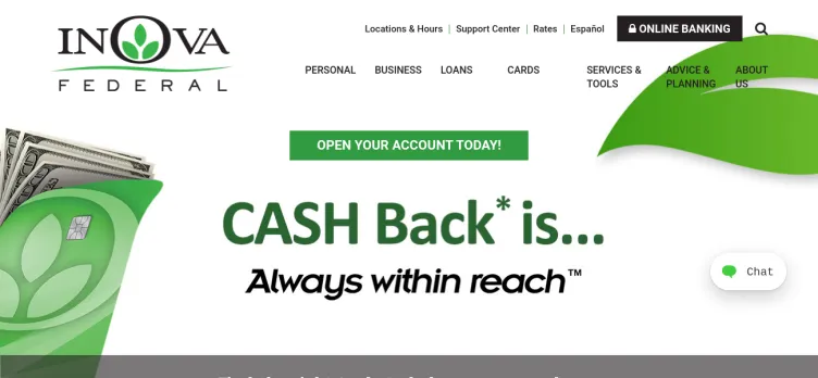 Screenshot INOVA Federal Credit Union