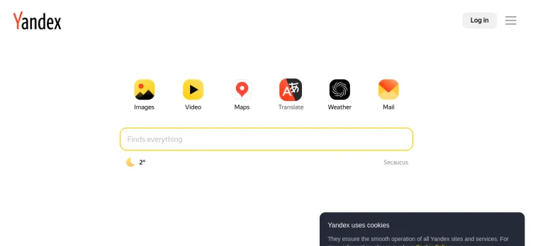 Screenshot Yandex