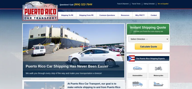 Screenshot Puerto Rico Car Transport