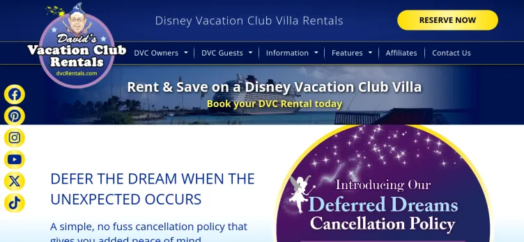 Screenshot David's Vacation Club Rentals