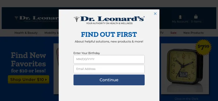 Screenshot Dr. Leonard's