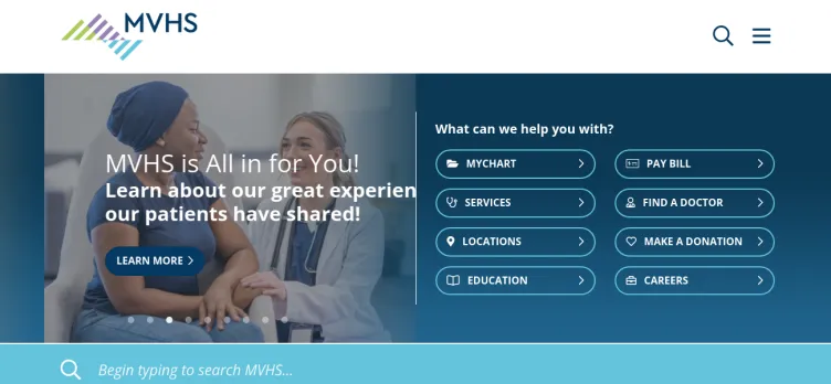 Screenshot Mohawk Valley Health Systems - St. Luke's Campus