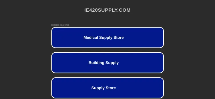 Screenshot IE 420 Supply