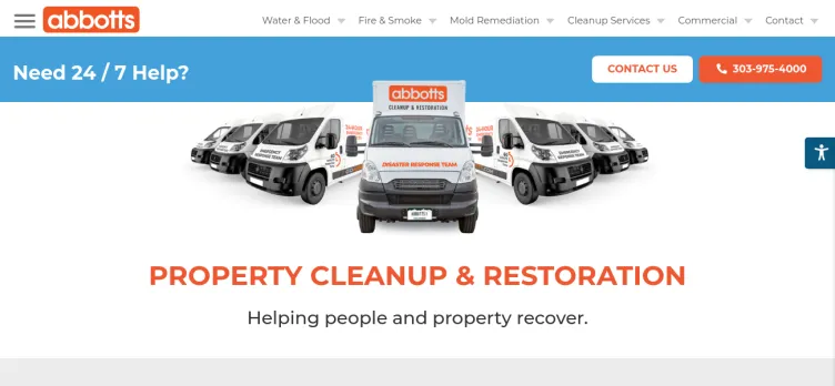 Screenshot Abbotts Cleanup & Restoration