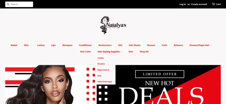 Screenshot Natalya's Beauty Supply