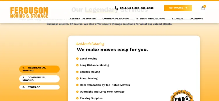 Screenshot Ferguson Moving & Storage