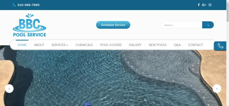Screenshot B & B Custom Pools