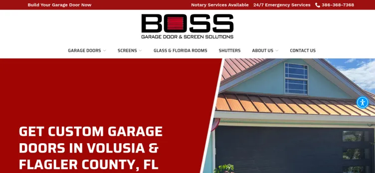 Screenshot BOSS Garage Door And Screen Solutions