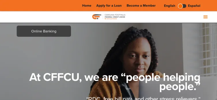 Screenshot Carolina Foothills Federal Credit Union