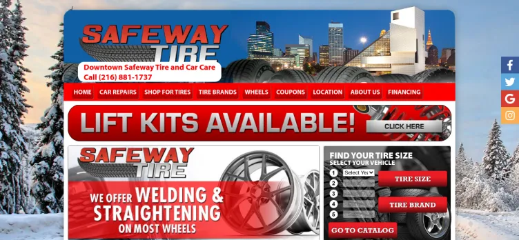 Screenshot Downtown Safeway Tire & Car Care