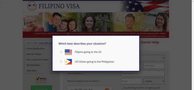 Screenshot Filipino Visa