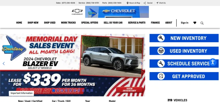 Screenshot Courtesy Chevrolet Center