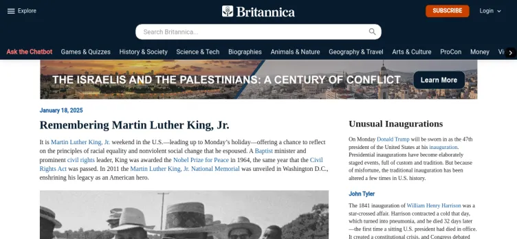 Screenshot Encyclopedia Britannica