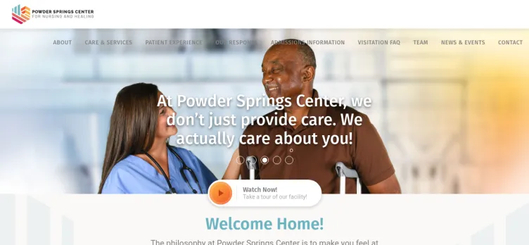 Screenshot Powder Springs Centers for Nursing and Healing