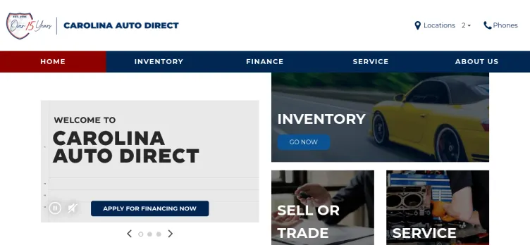 Screenshot Carolina Auto Direct