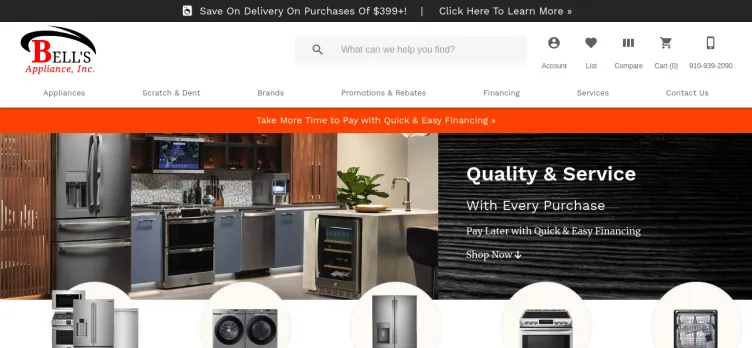 Screenshot Bell's Appliance