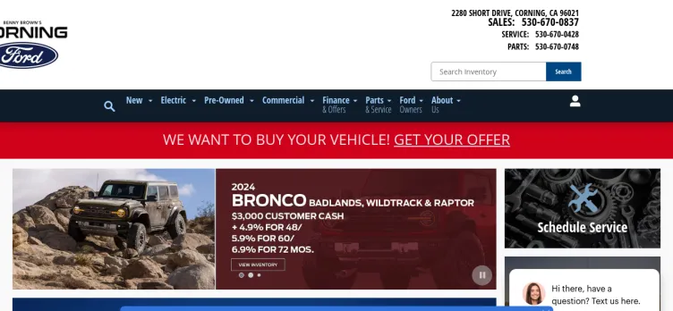 Screenshot Corning Ford Mercury Chrysler Dodge Jeep