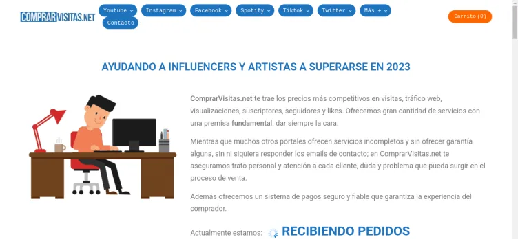 Screenshot Comprarvisitas.net