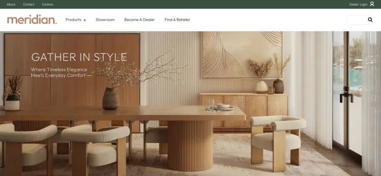 Screenshot Meridian Furniture USA