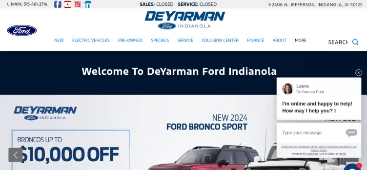 Screenshot DeYarman Ford Indianola