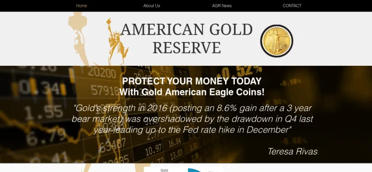 Screenshot American Gold Reserve