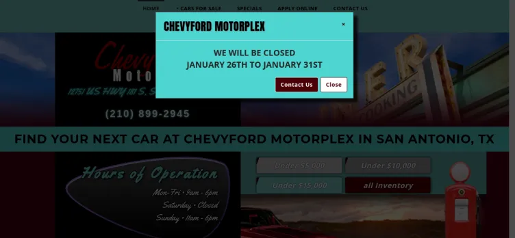 Screenshot Chevyford Motorplex