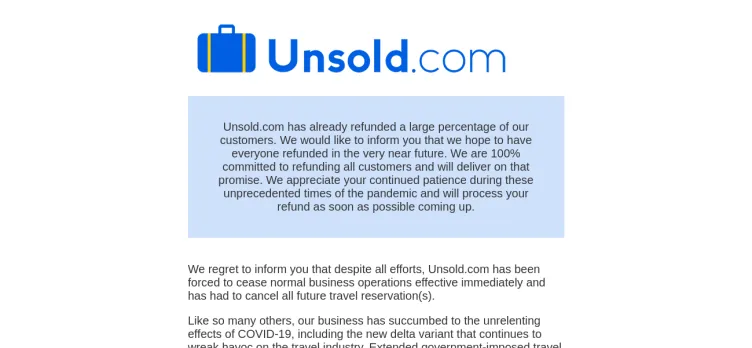 Screenshot Unsold.com