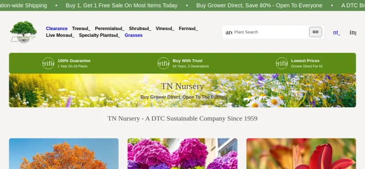 Screenshot Tennessee Wholesale Nursery