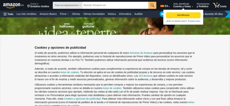 Screenshot Amazon ES