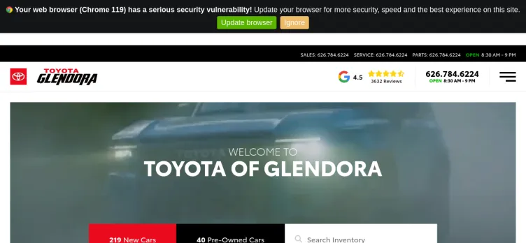 Screenshot Toyota of Glendora