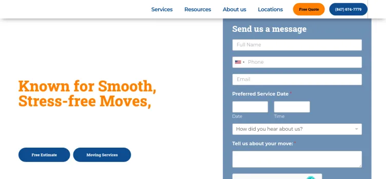 Screenshot Joey's Movers of Evanston