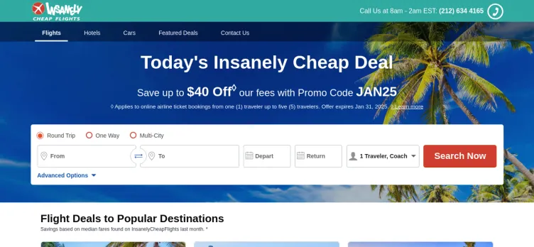 Screenshot Insanely Cheap Flights