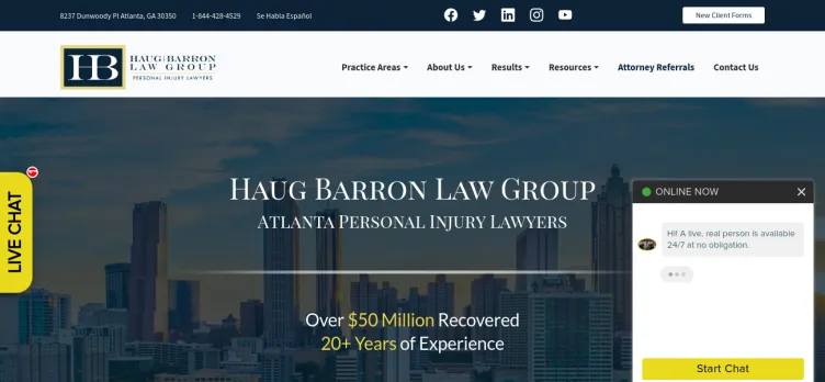 Screenshot Haug Law Group