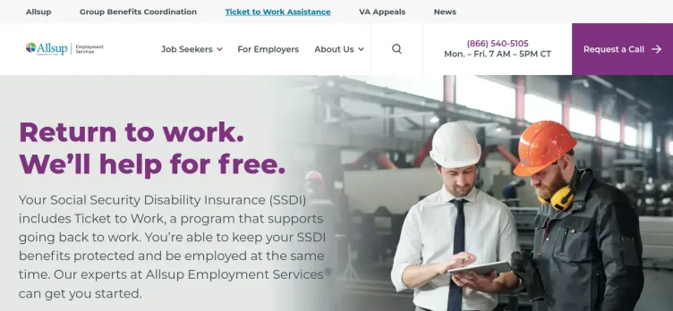Screenshot Allsup Employment Services