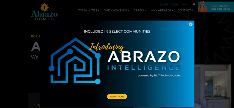 Screenshot Abrazo Homes